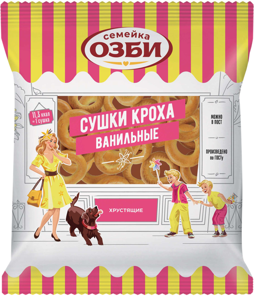 Изображение Сушки пшеничные ОЗБИ кроха с ванилью ОЗБИ м/у, 200 г