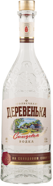 Изображение Водка 40% спирт альфа Деревенька Солнечная Саранский ЛВЗ с/б, 0,5 л