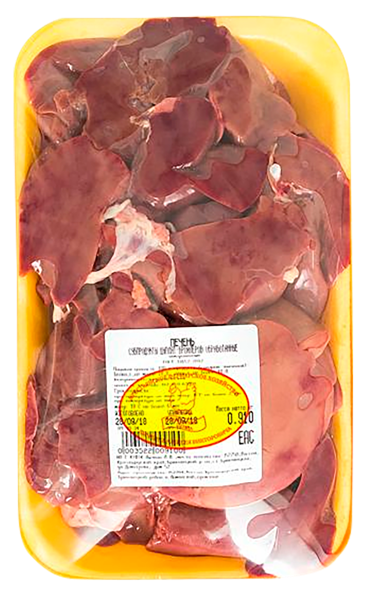 Изображение Субпродукты куриные охл. КФХ Лычкин печень ИП Лычкин А.В. лоток 