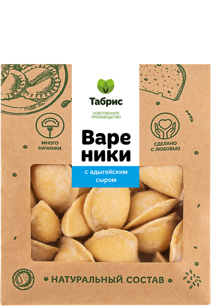 Изображение Вареники замороженные с адыгейским сыром СП ТАБРИС м/у, 500 г