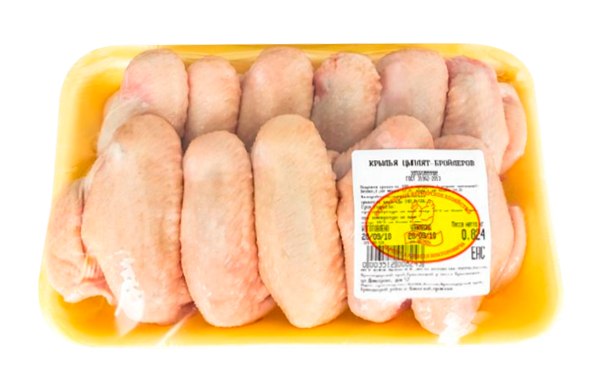 Изображение Птица охлажденная Курица КФХ Лычкин крылья ИП Лычкин А.В. лоток 