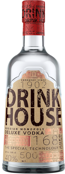 Изображение Водка Спирт Люкс 40% Дринк Хаус де люкс Питейный дом с/б, 0,5 л