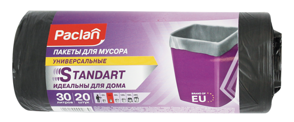Изображение Мешки для мусора 30л Паклан стандарт СеДо сп м/у, 20 шт