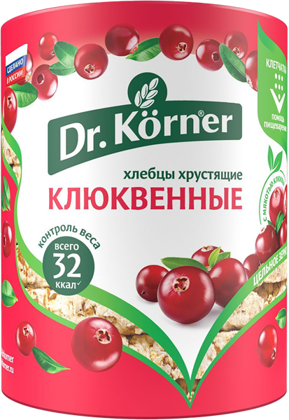 Изображение Хлебцы злаковый коктейль Др. Кёрнер с клюквой Хлебпром м/у, 100 г