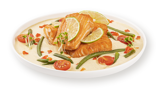 Изображение Карри по-тайски С филе лосося с овощами желтое СП ТАБРИС вес 