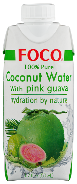 Изображение Напиток с розовой гуавой негаз Фоко кокосовая вода без сахара Вьетворлд КО ЛТД т/п, 0,33 л
