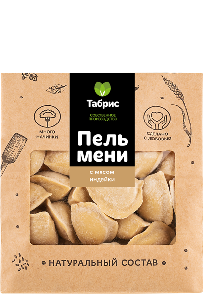 Изображение Пельмени замороженные с мясом индейки СП ТАБРИС м/у, 500 г