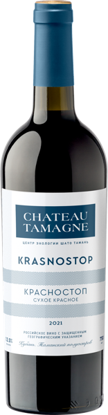 Изображение Вино красное сухое стиль №2 Красностоп ЗГУ шато тамань Кубань Вино с/б, 0,75 л