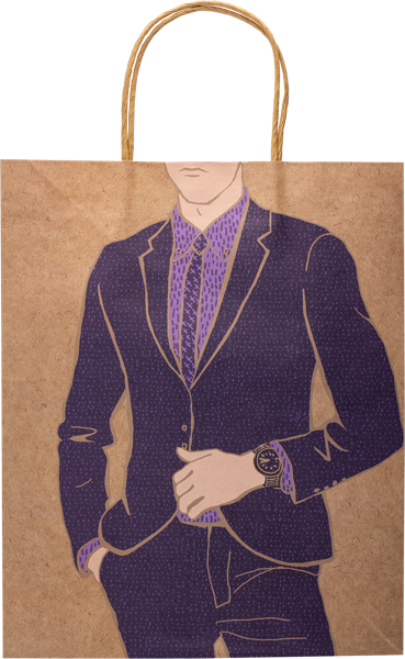 Изображение Пакет 27,5*33см бумажный Крафт ретро  м/у, 1 шт