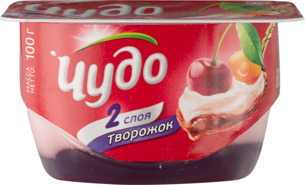 Изображение Творог 4% Чудо вишня черешня ВБД п/б, 100 г