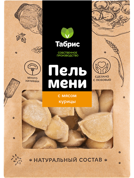 Изображение Пельмени замороженные с мясом курицы СП ТАБРИС м/у, 1000 г