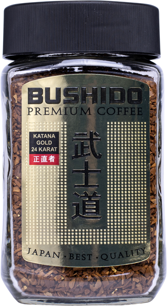 Изображение Кофе растворимый Бушидо голд катана 24 карат Хасо Гумлиген с/б, 100 г
