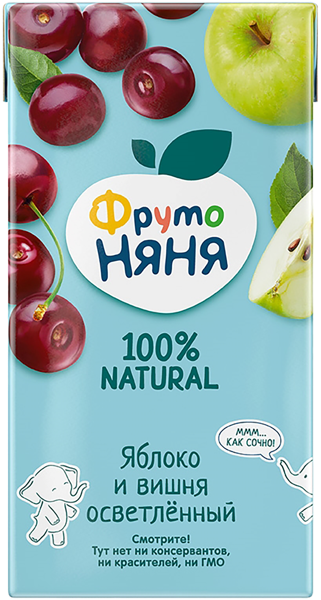 Изображение Сок с 3 лет Фрутоняня яблоко вишня Прогресс т/п, 500 мл