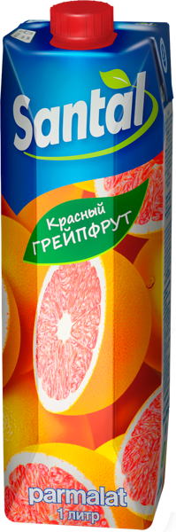 Изображение Напиток сокосодержащий Сантал красный Грейпфрут Пармалат т/п, 1 л