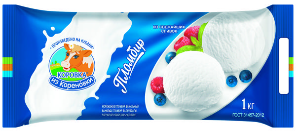 Изображение Мороженое пломбир Коровка из Кореновки Кореновский МКК м/у, 1000 г