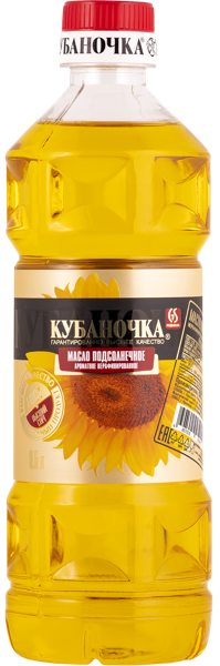 Изображение Масло подсолнечное Кубаночка нераф высший сорт Гранд Стар п/б, 500 мл