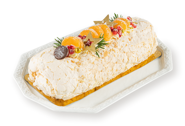 Изображение Торт воздушный Меренговый рулет с вишней и пралине СП ТАБРИС кор 