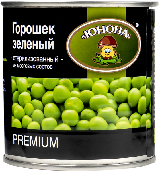Изображение Горошек зеленый Юнона премиум Юнона Инвест ж/б, 400 г