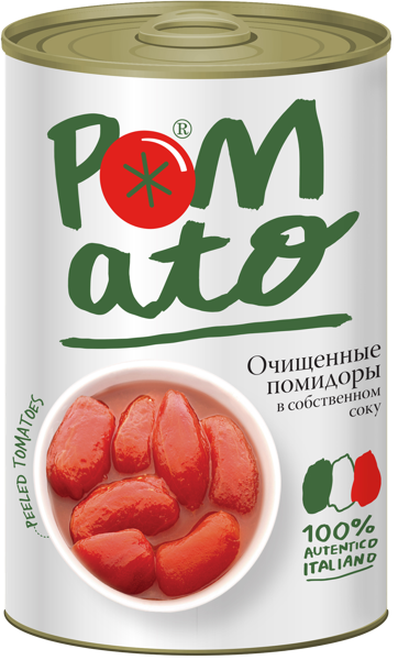 Изображение Томаты в томатном соке Помато очищенные Ла Дория ж/б, 400 г