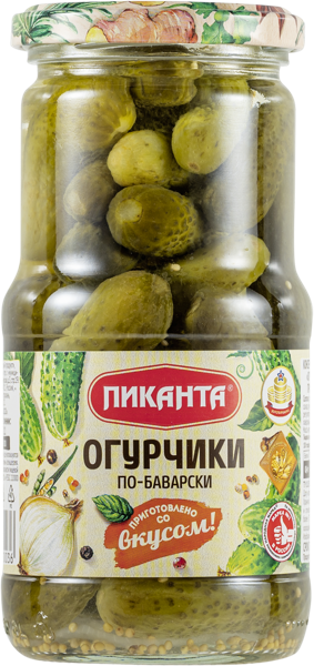 Изображение Огурцы маринованные Пиканта по-баварски Вкусный продукт с/б, 460 г