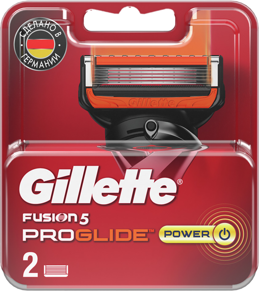 Изображение Кассеты для бритья 5 лезвий Жиллетт фьюжен проглайд пауэр Проктер Энд Гэмбл к/у, 2 шт