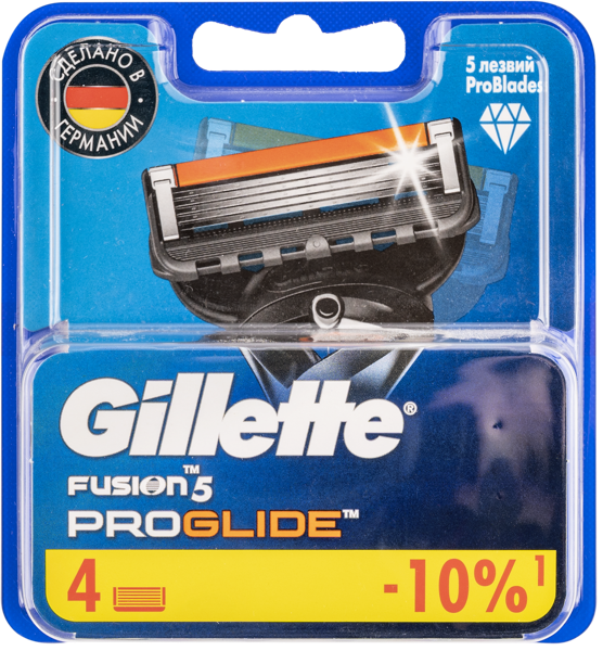 Изображение Кассеты для бритья 5 лезвий Жиллетт фьюжен проглайд Проктер Энд Гэмбл к/у, 4 шт
