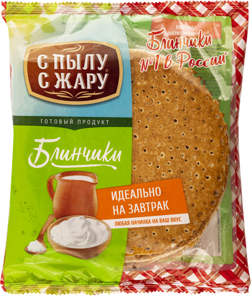 Изображение Блинчики замороженные С пылу с жару без начинки Лина м/у, 360 г