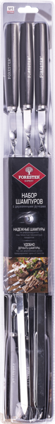 Изображение Шампуры 60см Форестер деревянные ручки Юпеко к/у, 6 шт