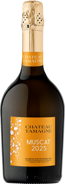 Изображение Вино игристое белое п/сух Мускат ЗНМП шато тамань молодое Кубань Вино с/б, 0,75 л
