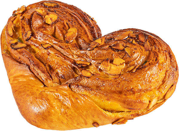 Изображение Плюшка сдобная пшеничная Фирменная с апельсиновой начинкой с цукатами и миндалем СП ТАБРИС м/у, 150 г