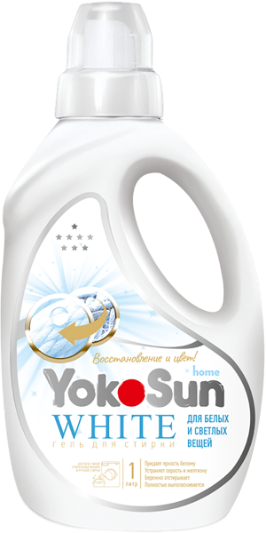 Изображение Средство для стирки жидкое Йокосан белое белье Азия Лайф п/у, 1 л
