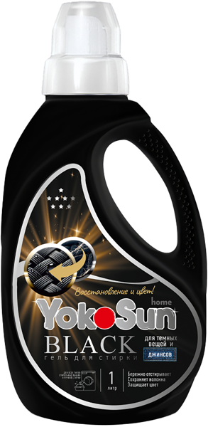 Изображение Средство для стирки жидкое Йокосан черное белье Азия Лайф п/у, 1 л