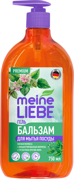 Изображение Средство для мытья посуды Майн либе свежая мелисса Химрос ООО п/у, 750 мл