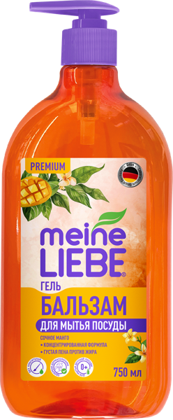 Изображение Средство для мытья посуды Майн либе сочное манго Химрос ООО п/у, 750 мл