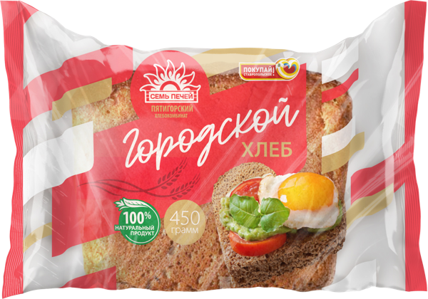 Изображение Хлеб пшеничный Городской Пятигорский ХК м/у, 450 г