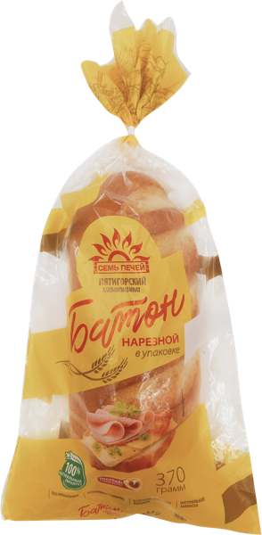 Изображение Батон пшеничный Нарезной Пятигорский ХК м/у, 370 г