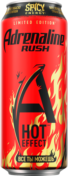 Изображение Напиток Энергетический Адреналин Раш перец табаско, гранат, кл Пепсико ж/б, 0,449 л