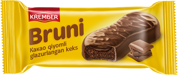 Изображение Кекс шоколадный в глазури Крембер Бруни с шоколадом Альмерро м/у, 40 г