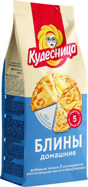 Изображение Смесь для выпечки КУдесница блины домашние Петербургский МК м/у, 350 г