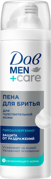 Изображение Пена для бритья Дав защита от раздражений Арнест ЮниРусь ООО ж/б, 200 мл