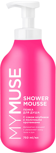 Изображение Пена для душа Май мусс сок клубники и протеины Грасс п/у, 750 мл