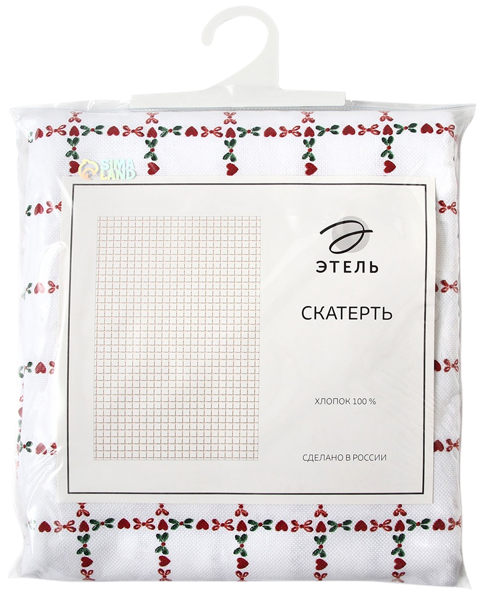 Изображение Скатерть 149*220см Этель цветочная клетка ИП Симановский Е.А. м/у, 1 шт