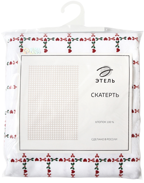 Изображение Скатерть 110*149см Этель цветочная клетка ИП Симановский Е.А. м/у, 1 шт