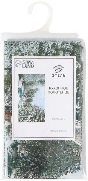 Изображение Полотенце 40*70см для кухни Этель зимняя сказка голубое Уральская Мануфактура м/у, 1 шт