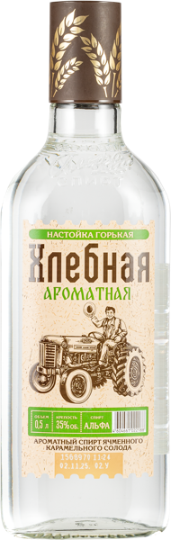 Изображение Настойка горькая Хлебная ароматная Настойка горькая Татспиртпром с/б, 0,5 л