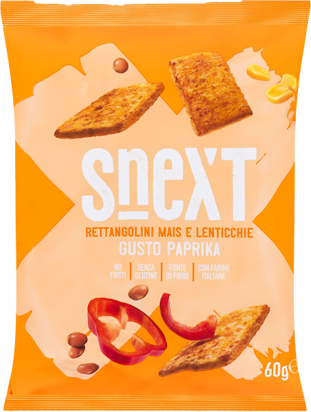 Изображение Снеки из кукурузы чечевицы Снекст паприка Сама С.п.А. м/у, 60 г