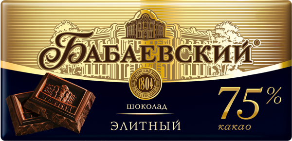 Изображение Шоколад горький 75% Элитный ОК Бабаевский м/у, 150 г