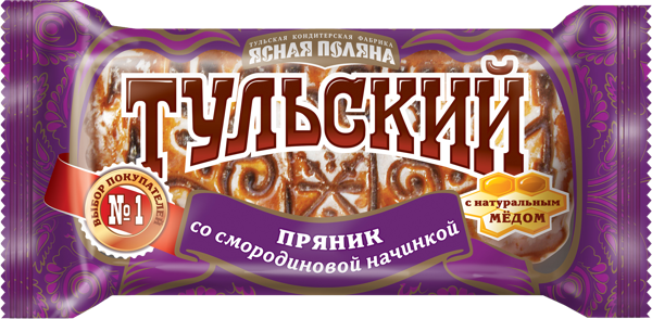 Изображение Пряник Тульский черная смородина ОК Красный Октябрь м/у, 130 г