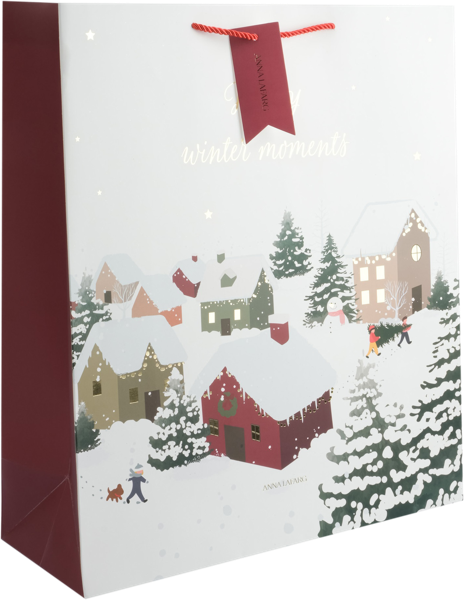 Изображение Пакет 42*48см бумажный Анна Лафарг снежный город Анна Лафарг , 1 шт