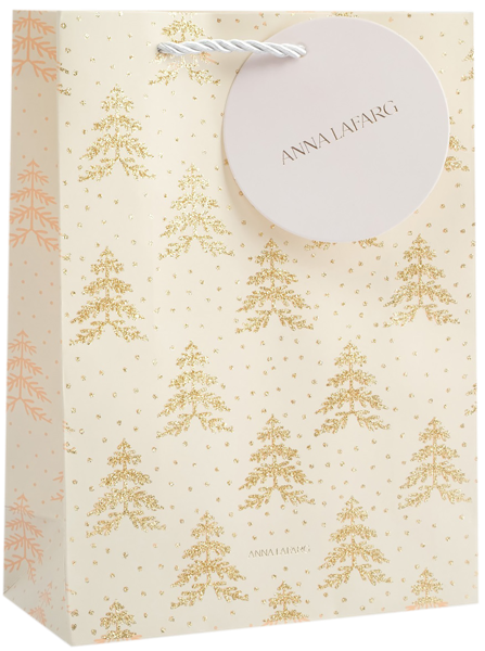 Изображение Пакет 18*24см бумажный Анна Лафарг золотистые елки Гуанчжоу Кухенленд , 1 шт